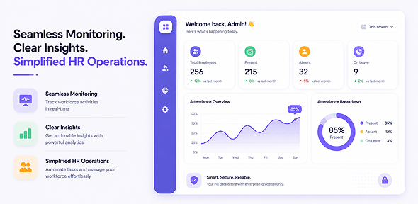 Employee attendance app with face recognition and biometric check in